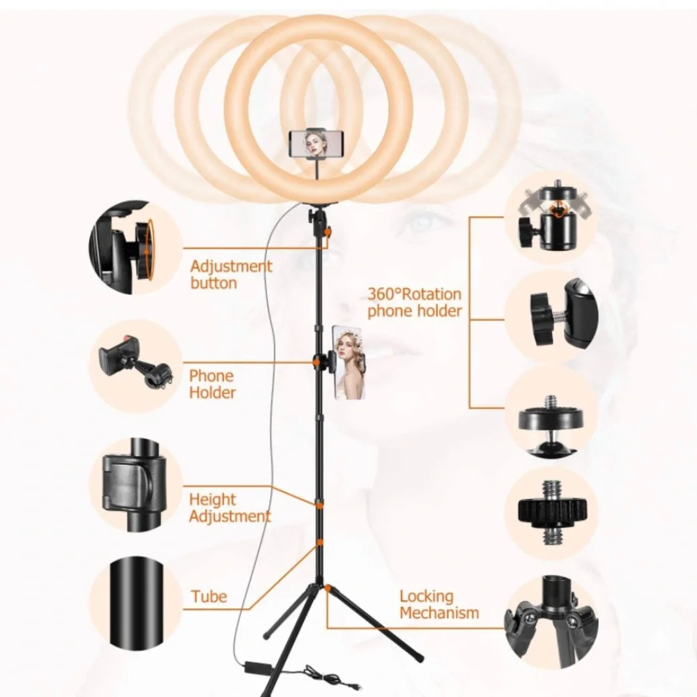 A Ring light that has three different light settings